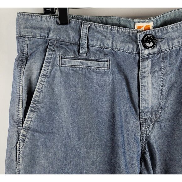 Hugo Boss Orange Jeans Mens 32R Blue Denim Straight Leg Slash Pockets - Picture 3 of 10